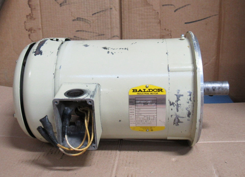 BALDOR MOTOR 36F693-1867 3 HP 3PH 200V 1725RPM 182TC FRAME - USED