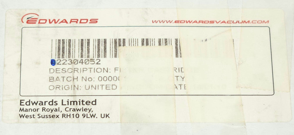 EDWARDS Limited Vacuum 22304052 Filter Cartridge