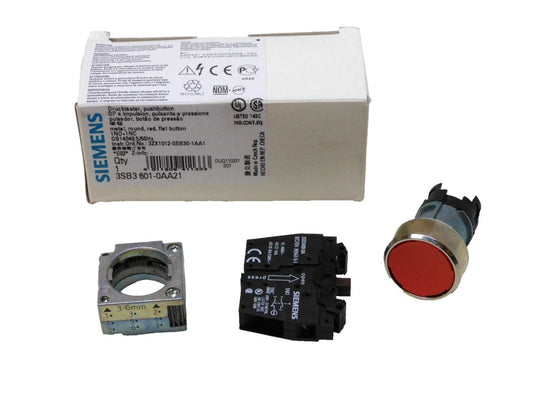 Siemens 3SB3601-0AA21 Pushbutton Red Flat