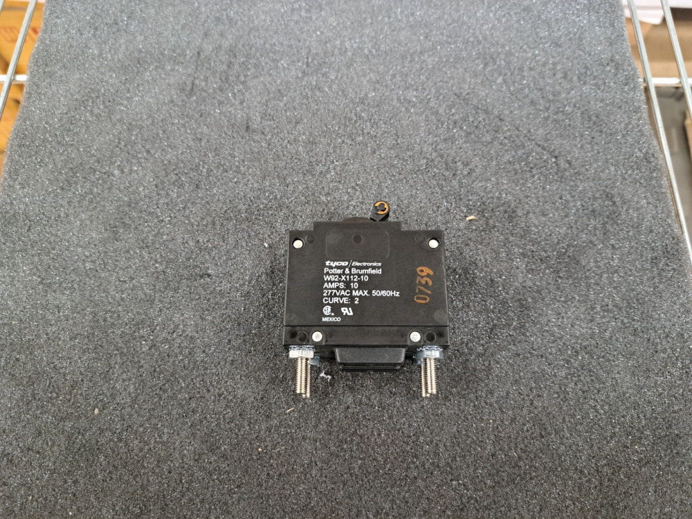 Used, Tyco Electronics, W92-X112-10, Circuit Breaker, Magnetic 10A 277 V AC DC