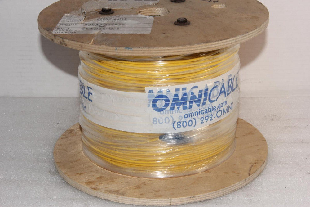OMNI CABLE L720ST-08 20AWG 10-Strand PVC 600V/1000V Yellow Hook-Up Wire 1000FT