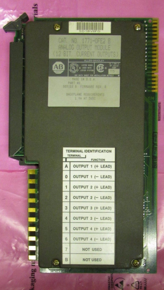 ALLEN BRADLEY 1771 0FE2 Series B 12 Bit Analog Output Module 