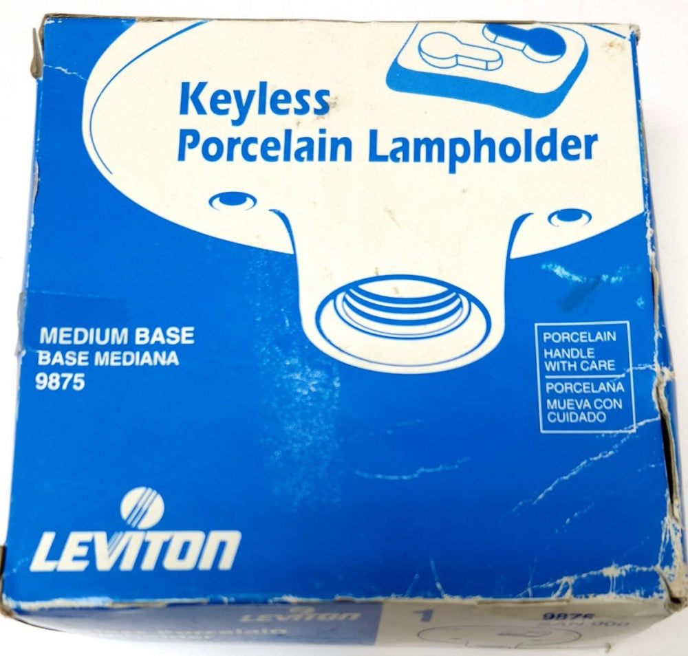 LEVITON 9875 SAN 000 Keyless Porcelain Lamp Holder
