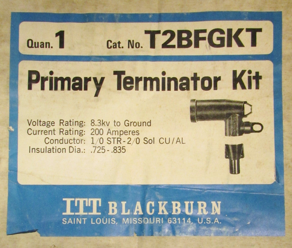 ITT BLACKBURN T2BFGKT 8.3KV 200 Amp Primary Terminator Kit