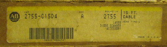 ALLEN BRADLEY 2755 C15D4 15 ft Laser Diode Scanner Extension Cable