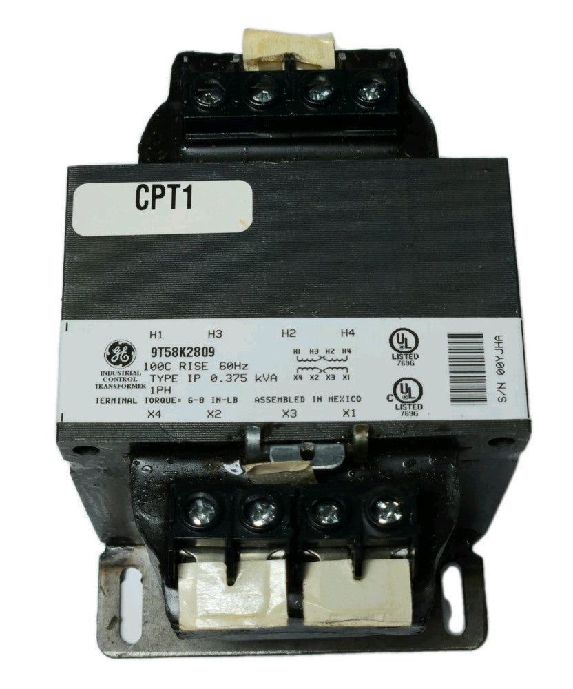 GENERAL ELECTRIC 9T58K2809 Control Transformer 0.375 KVA Single Phase Primary