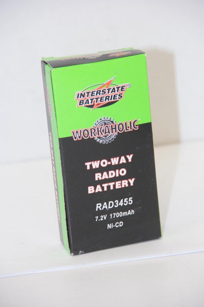Interstate Batteries WORKAHOLIC RAD3455 7.2V 1700mAh NiCD Battery Motorola NEW