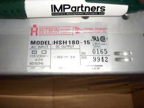 Hitron HSH180-15 Power Supply 180W. Brand New!