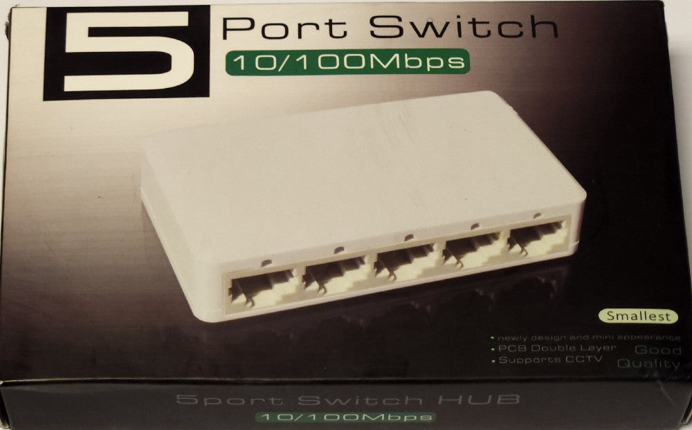 MODEL S105 PLUG & PLAY 5 Port Desktop Switch 10/100mbps