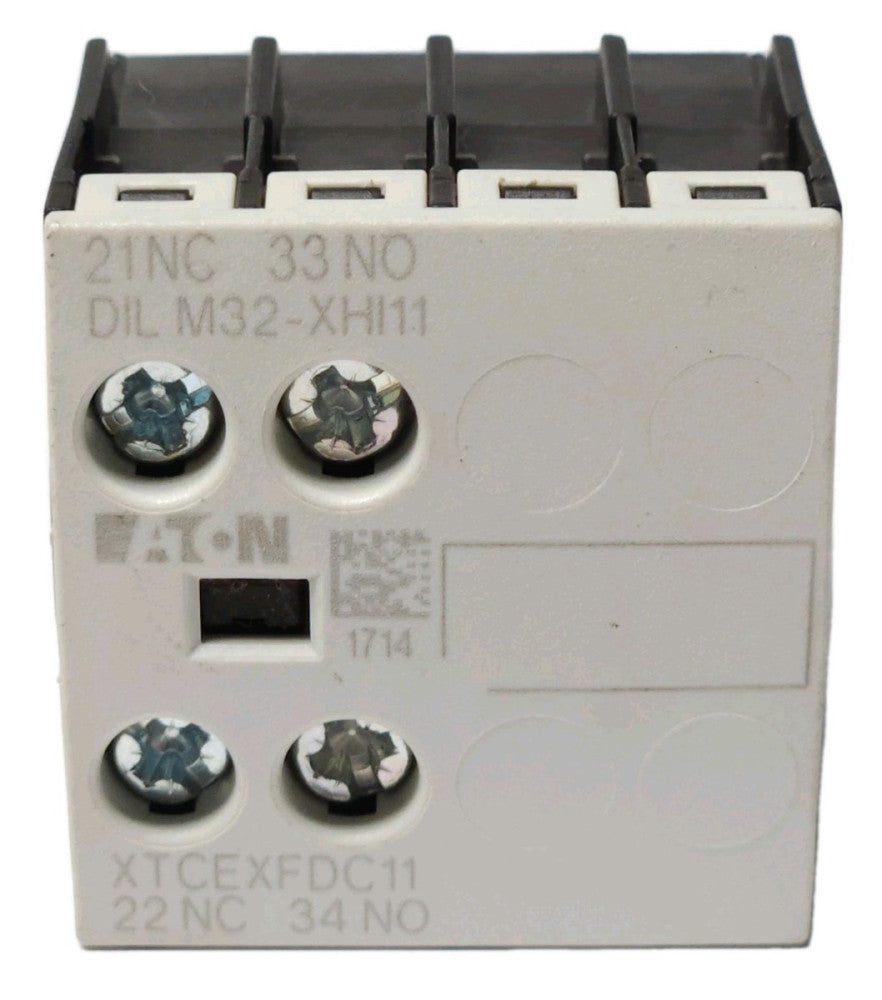 EATON DIL M32 XHI11 Auxiliary Contact Block 1 NO 1 NC XTCEXFDC11