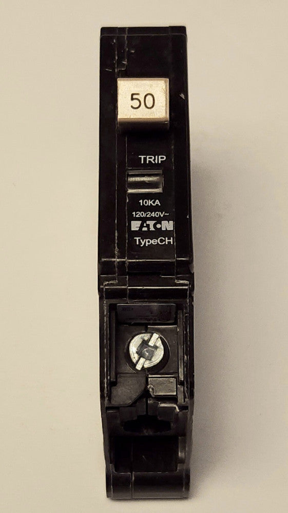 EATON CUTLER HAMMER CHF150 Single Pole 50 AMP Type CH Circuit Breaker