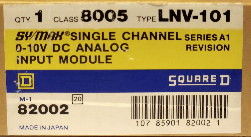 SQUARE D 8005 LNV 101 SY MAX Single Channel DC Analog Input Module
