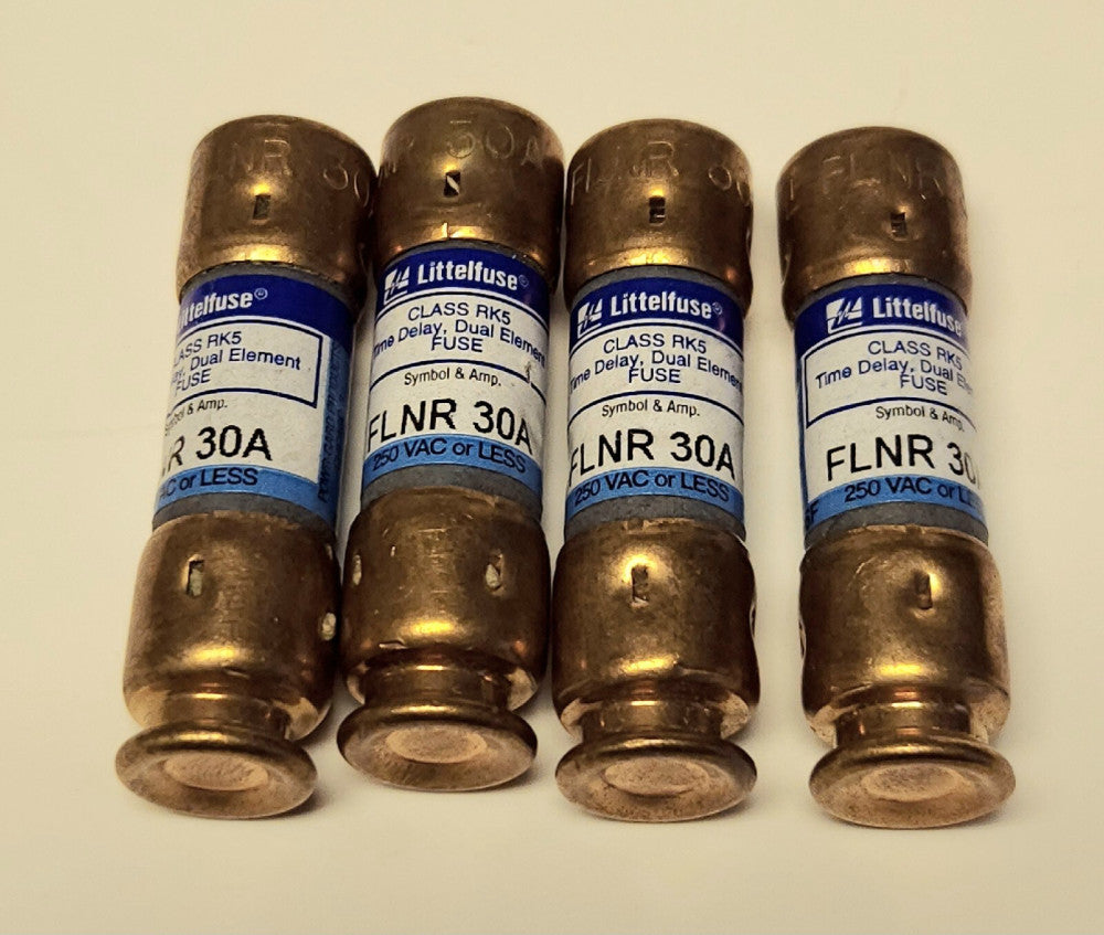 LOT OF 4 LITTELFUSE FLNR 30A 250 VAC 30 AMP Fuse Class RK5