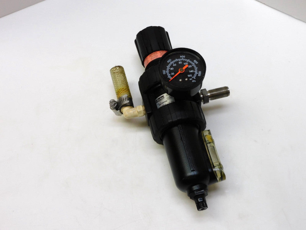 PARKER 06E14A18AC PNEUMATIC REGULATOR W/ GAUGE 0-160PSI