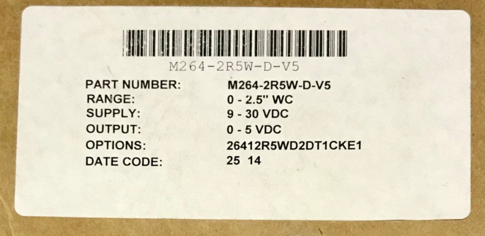 SETRA M264 2R5W D V5 Pressure Transducer Model 264