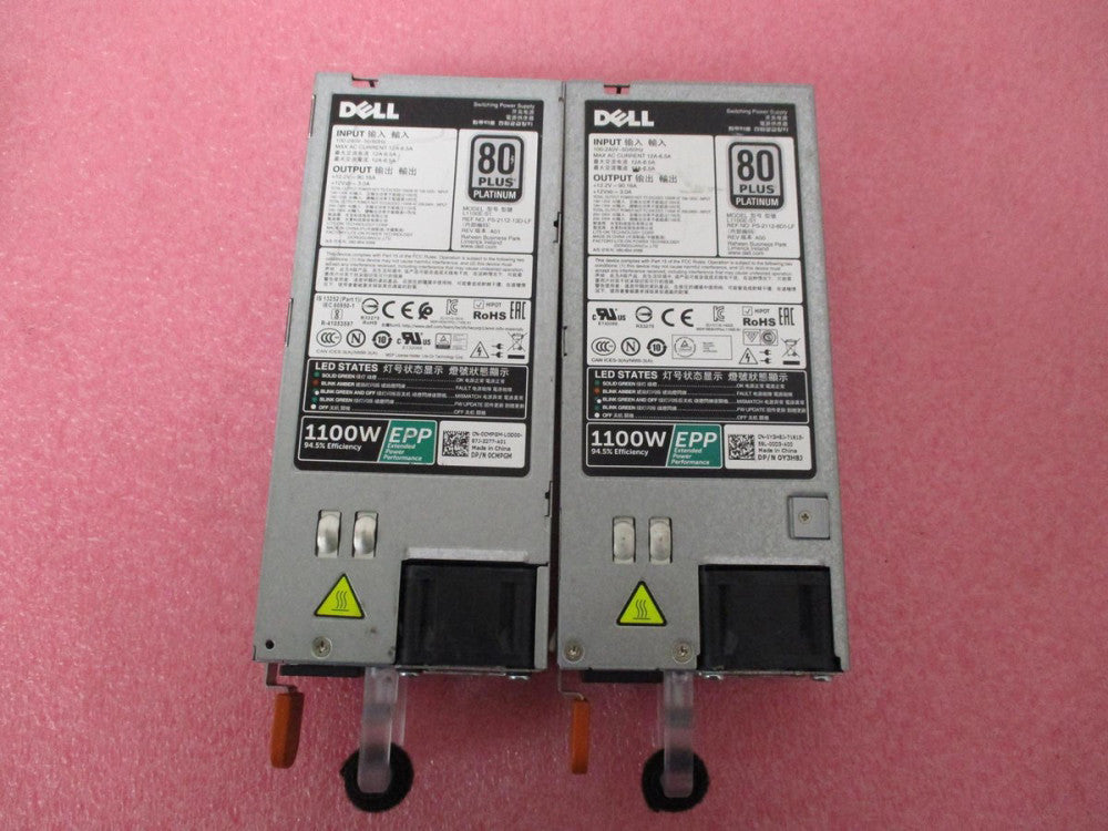 DELL LOT OF 2 L1100E-S1 80 PLUS PLATINUM 1100W SWITCHING POWER SUPPLY