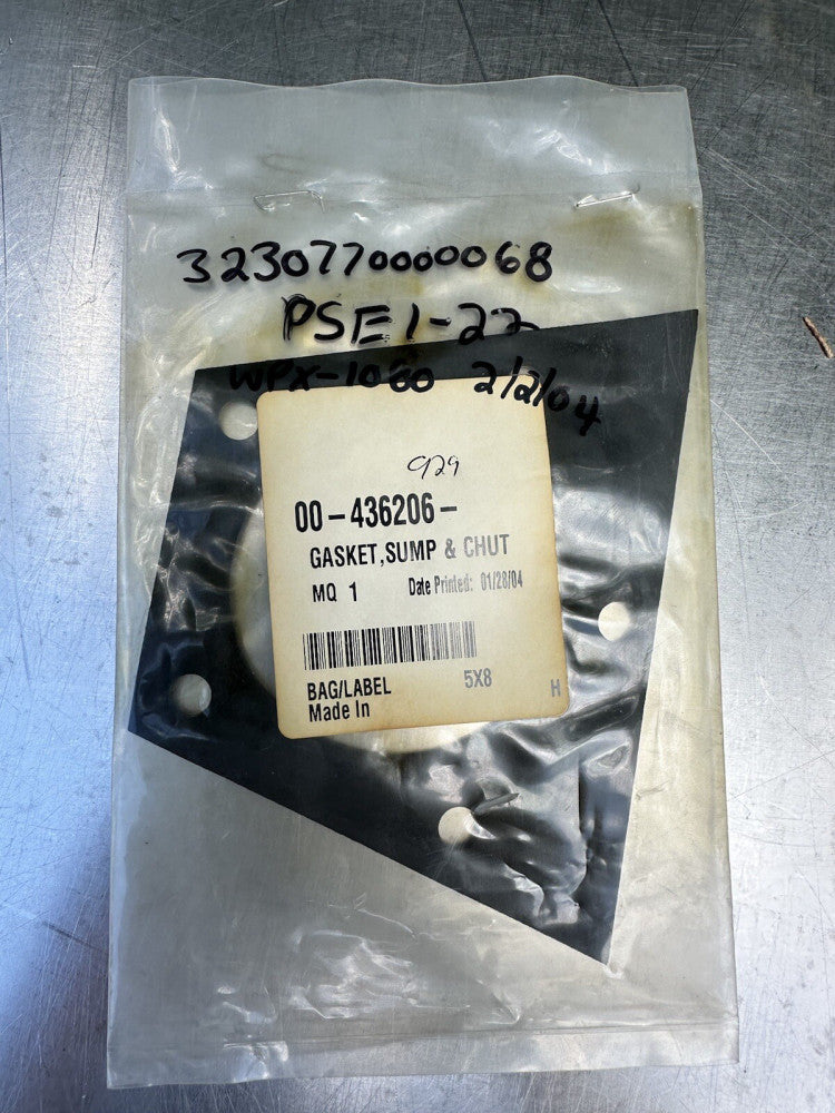 00-436206 Hobart Gasket Sump & Chut - New OEM