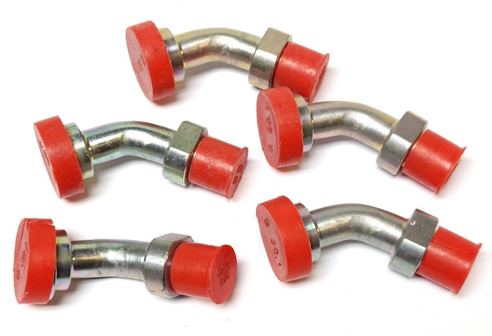 LOT OF 5 RYCO 1703 Hydraulic Hose Adapter Flange 45 Fitting 45° Elbow 1/2" Threa