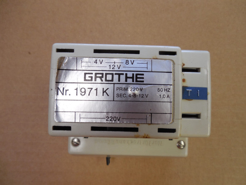 Grothe Power Supply 1971K 12 Volt 220 Volt 1A 1 A Amp Used