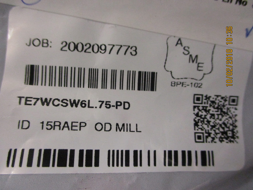 TE7WCSW6L.75-PD Maxpure BPE Series 3/4 Tee, T316L Stainless, Weld X BRAND NEW!