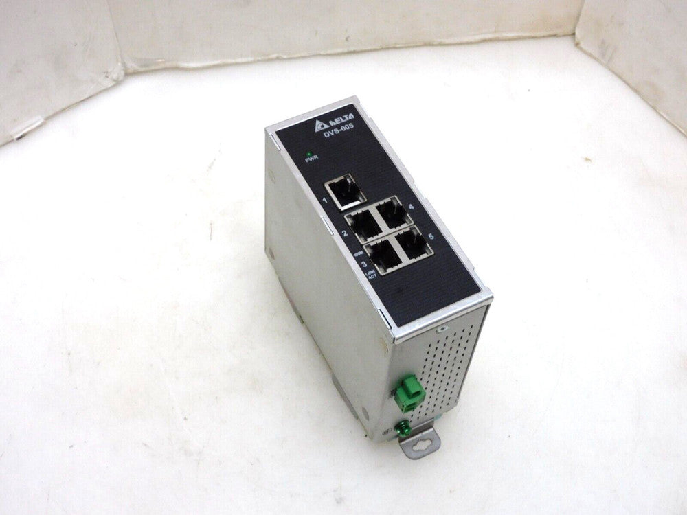 DELTA DVS-005I00 INDUSTRIAL ETHERNET SWITCH 12-48VDC 0.24A DVS-005
