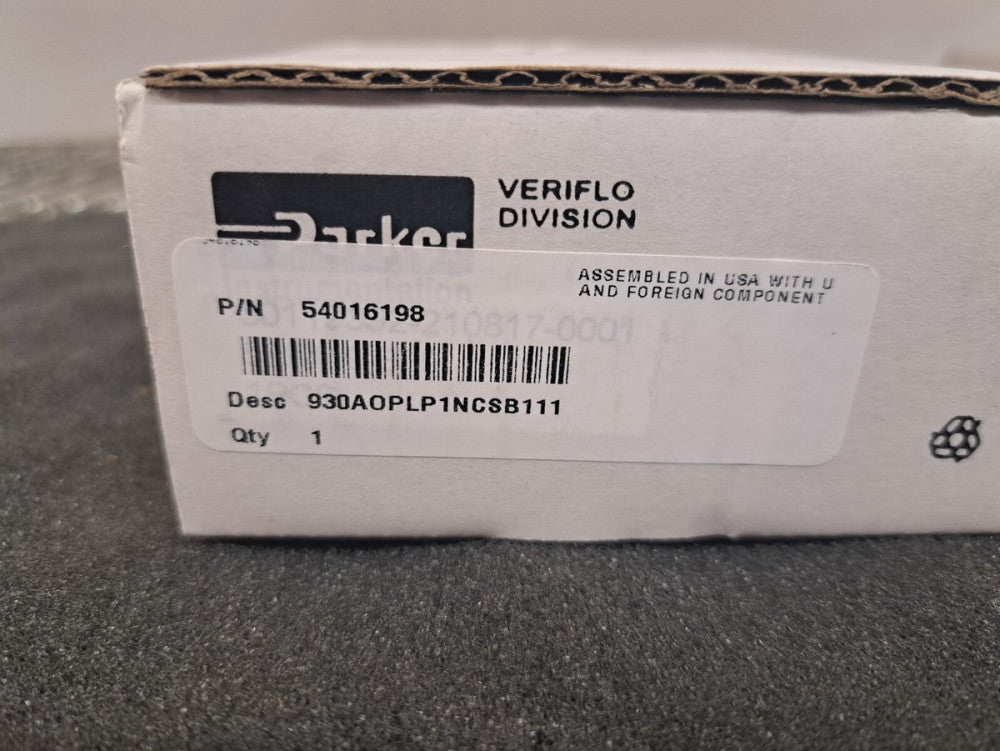 New, Parker, 54016198, ULTRA HIGH PURITY LOW FLOW, LOW PRESSURE DIAPHRAGM VALVE