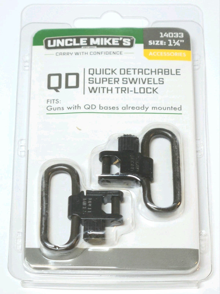 UNCLE MIKE'S 14033 Size 1 1/4" QD QUICK Detachable Super Swivels with TR-LOCK