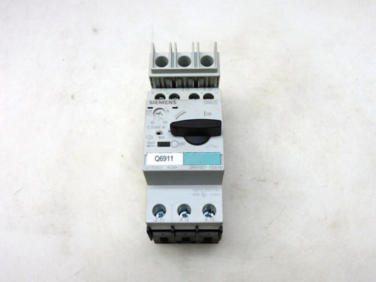 SIEMENS 3RV1021-1GA10 MOTOR STARTER CIRCUIT PROTECTOR W/ 3RV1901-1E & 3RV1928-1H