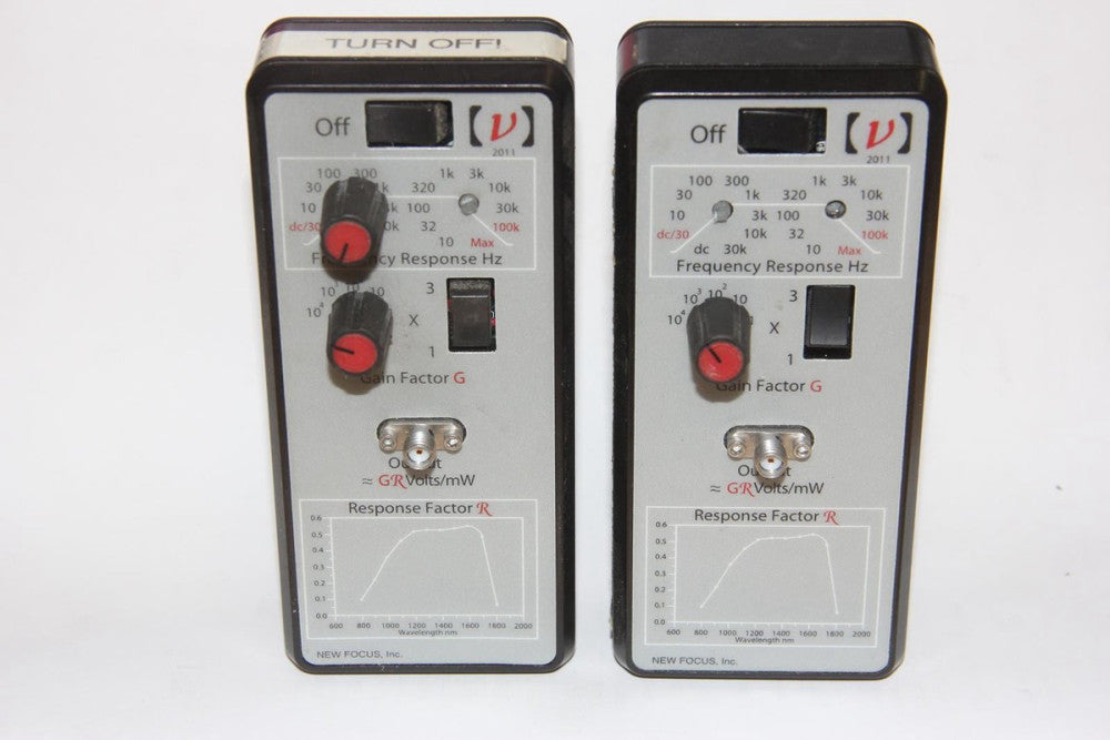 Lot of 2 NEW FOCUS 201 Optical Photoreceivers Missing Knobs