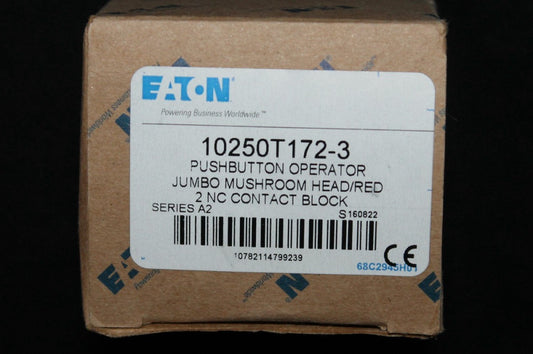 EATON CUTLER HAMMER 10250T172 3 JUMBO Red Mushroom Head Push Button Operator 2NC