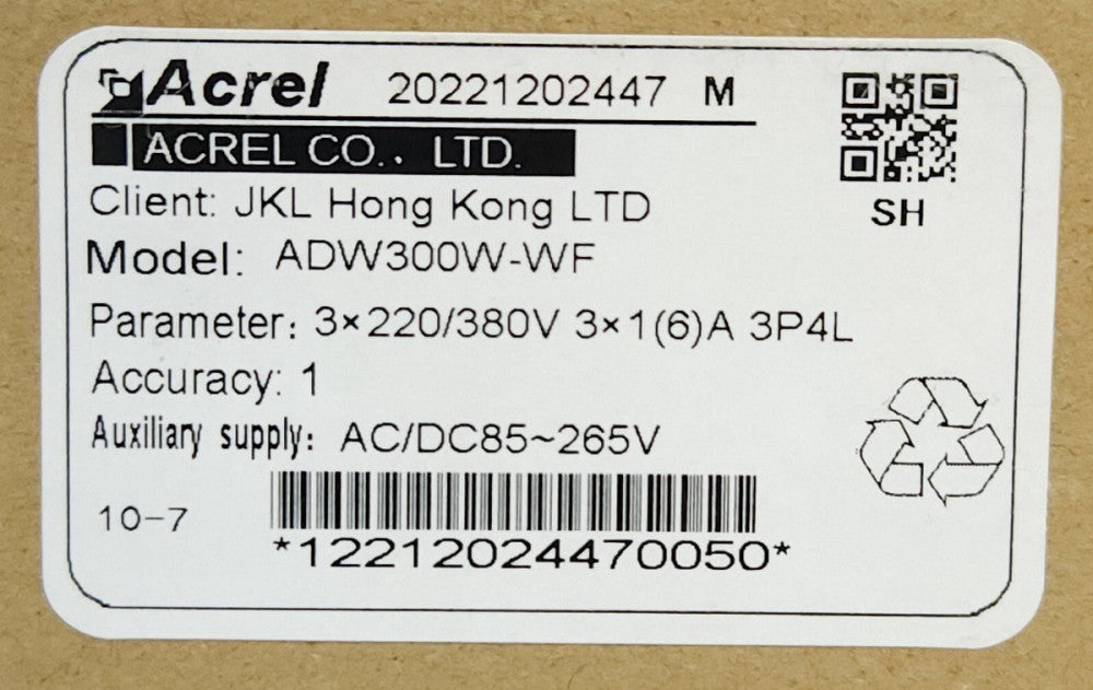ACREL ADW300W WF Energy Monitoring Meter Module Parameter 3x220 380V AC/DC