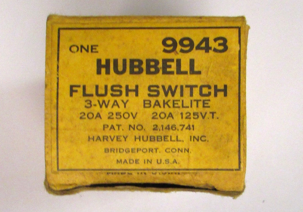 HUBBELL 9943 Flush Switch 20 Amp 3 Way 125-250V 2 Pole