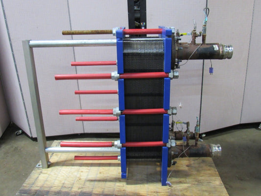 ALFA LAVAL PLATE HEAT EXCHANGER M10-BFG 84 PLATES 14-1/2"X35" 2014YR 214.4SQFT