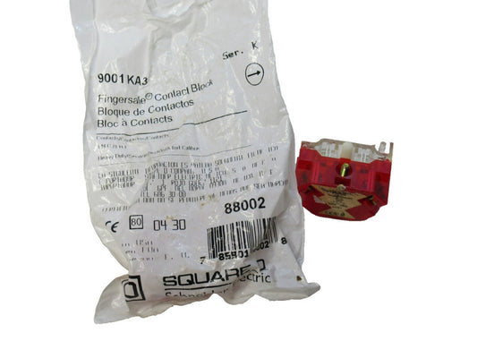 Square D 9001 KA3 , 9001KA3 88002 Fingersafe Contact Block  (New - Lot of 2)