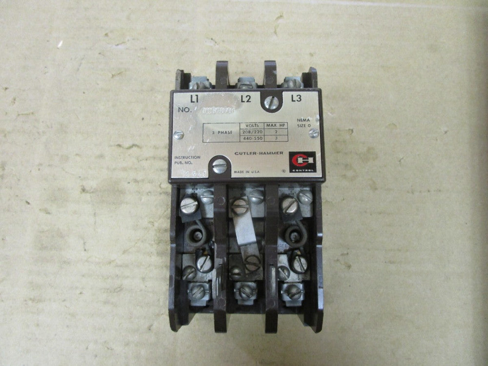 CUTLER HAMMER 9115H171G SZ0 3 PH w/ HEATERS