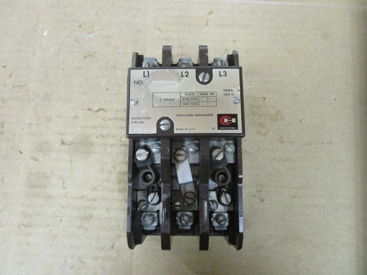 CUTLER HAMMER 9115H171G SZ0 3 PH w/ HEATERS