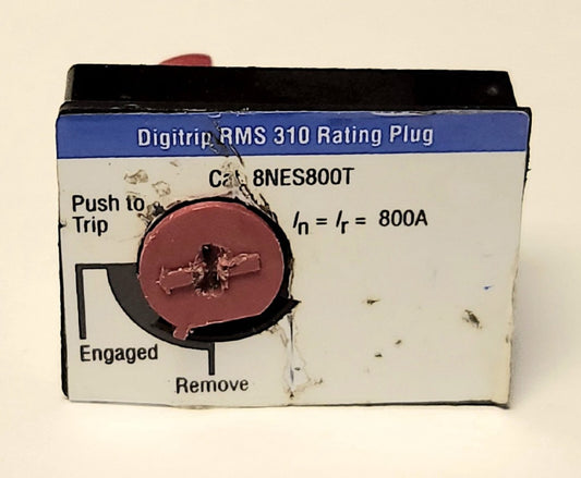EATON CUTLER HAMMER 8NES800T 800 AMP N Frame Rating Plug 6644C74G08