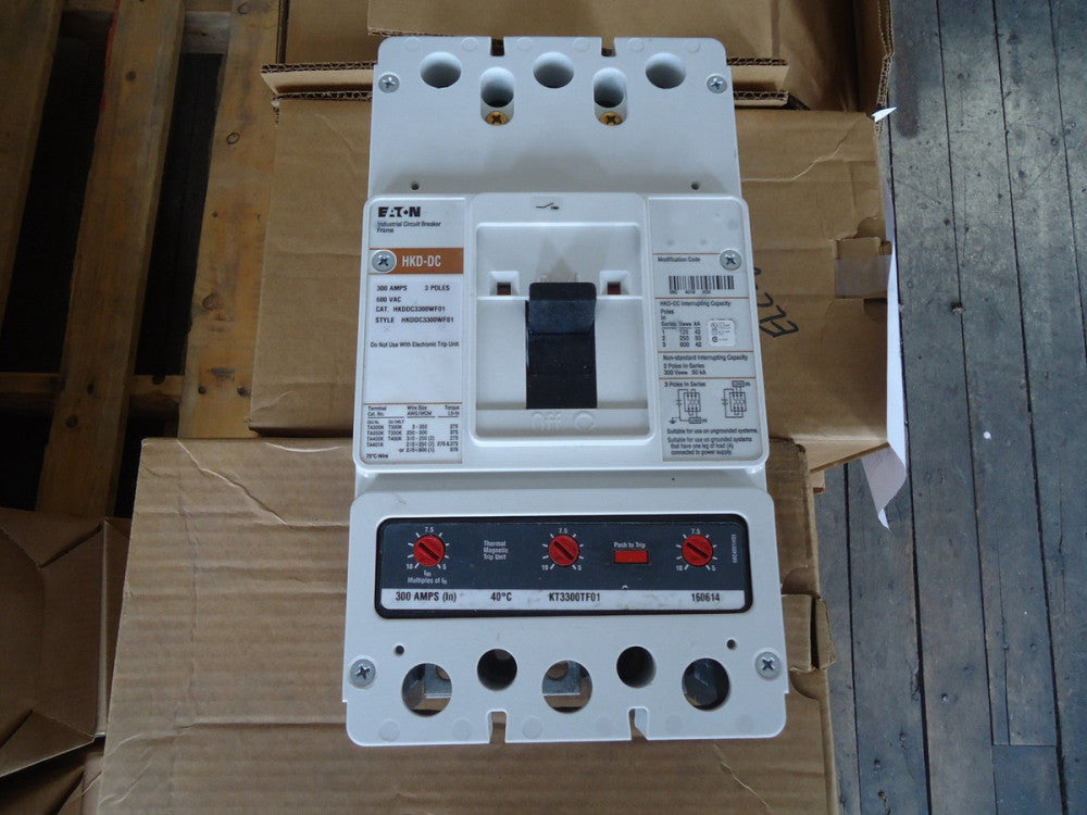 HKDDC3300WF01 Eaton SERIES C, K-FRAME MOLDED CASE, 3P 300A BREAKER BRAND NEW!