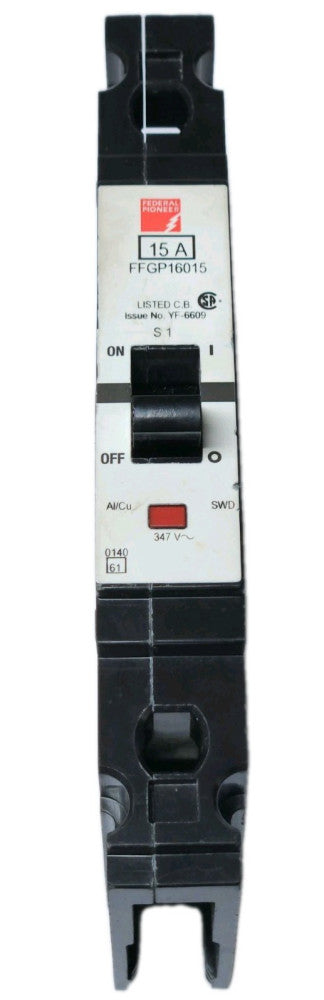 FEDERAL PIONEER FFGP16015 Single Pole 15 AMP 347 VAC Circuit Breaker Groupe