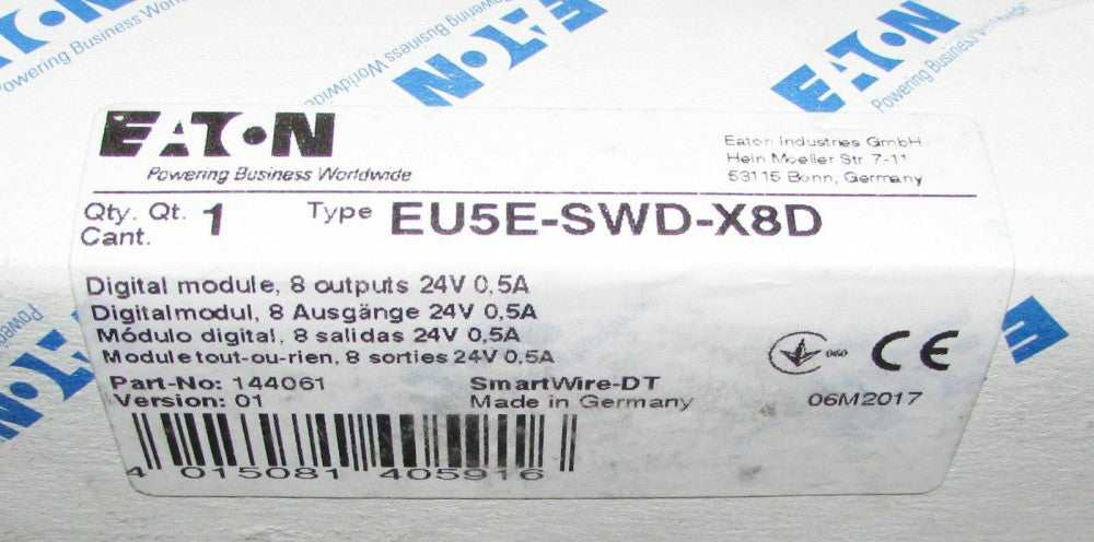 EATON EU5E SWD X8D 24 VDC Digital Output Module 144061