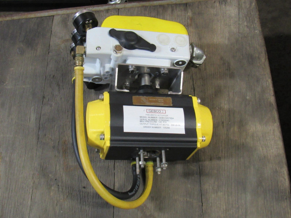 SHARPE ACTUATOR SPNII-075 W/ VAC POSITIONER V200E GE BOOTH GEBCO 2 GEBCO2075DA