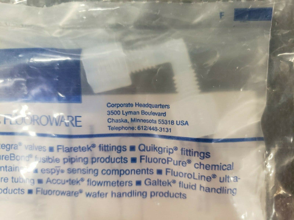 NEW, ENTEGRIS, UE2-1N, Fluoroware - Elbow Union, Reducer, 1/8" X 1/16"