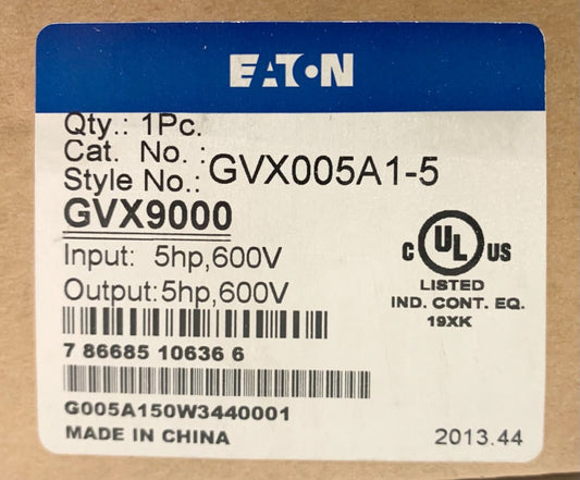 EATON GVX005A1-5 GVX9000 5 HP 600 VAC Motor Drive