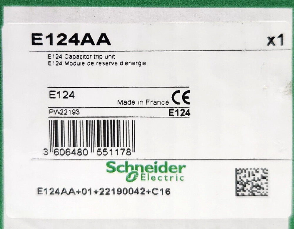 SCHNEIDER ELECTRIC E124AA MICOM Type E124 Capacitor TRIP Unit Module