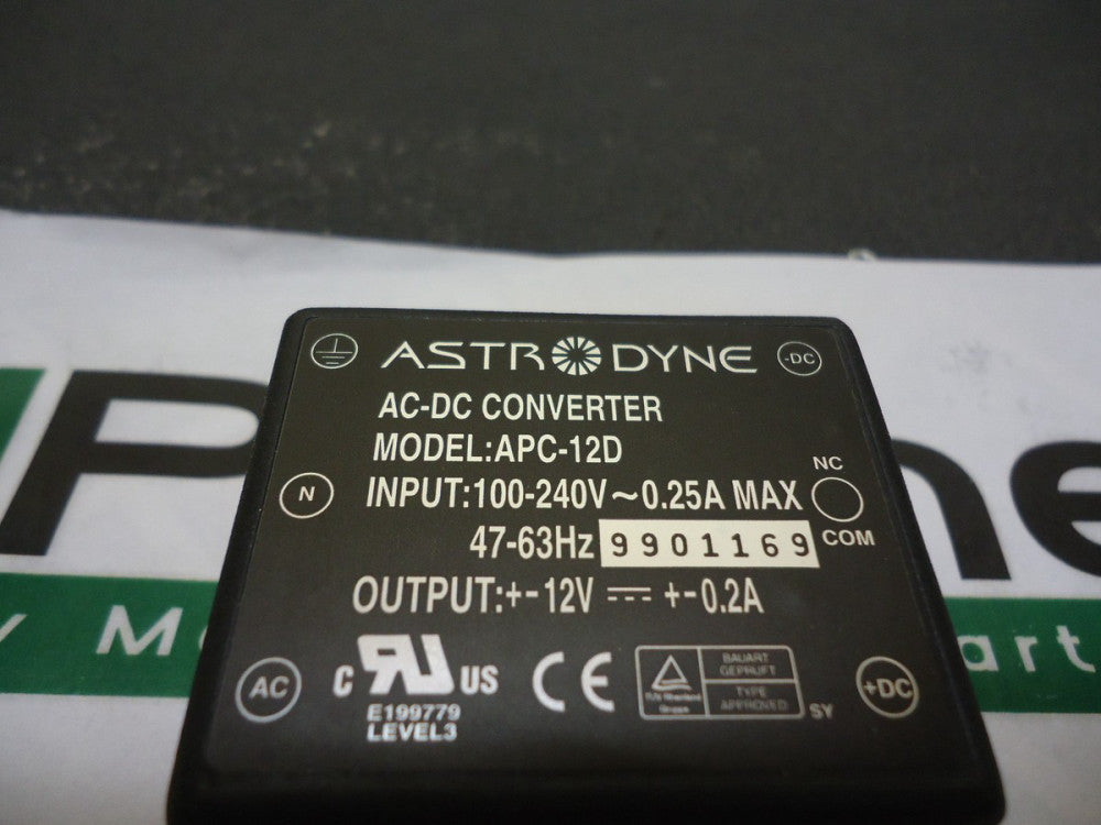 APC-12D Astrodyne 5W,+/-12V dual switch Pwr Sup Brand New!