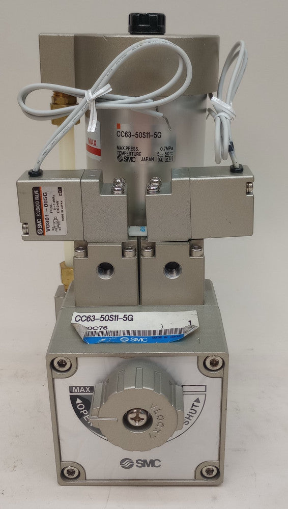 SMC CC63-50S11-5G Air Hydro Unit CC Series 3/8-1/2-3/4 Air Port Sizes