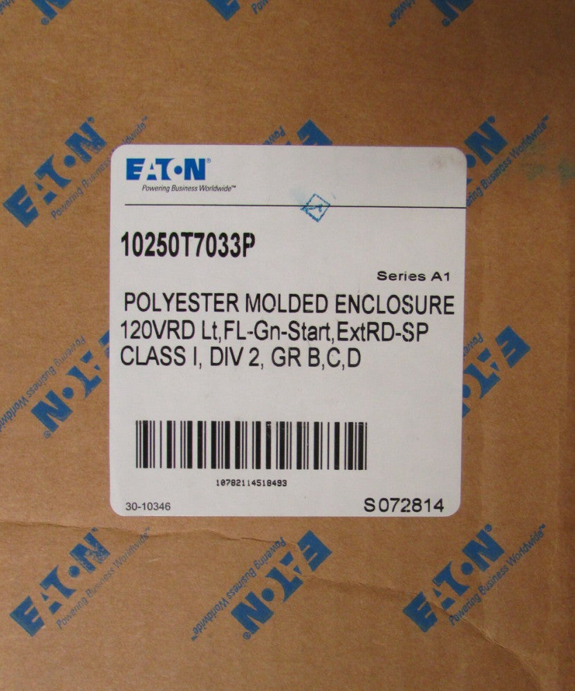 EATON CUTLER HAMMER 10250T7033P START STOP Red Illum 3 Element Control Station 