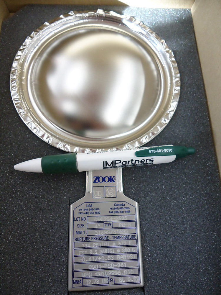 Zook PB-R 4" Rupture Disk Brand New!