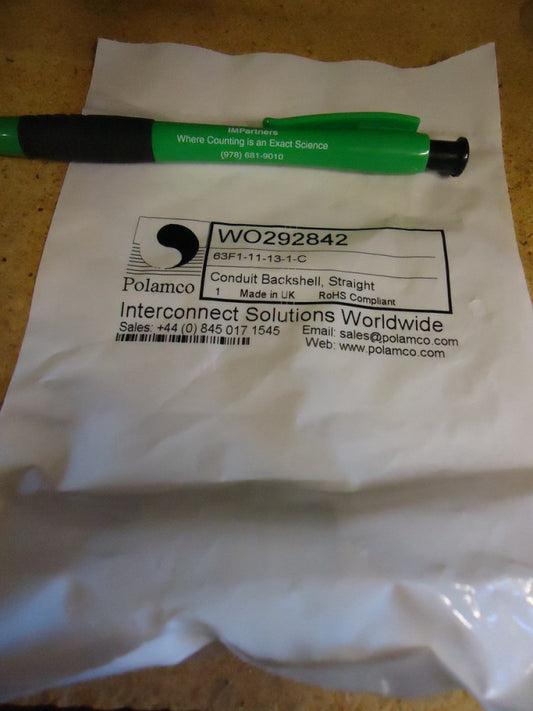 Polamco 63F1-11-13-1-C 63 Series Condiut Adaptor Backshell. Brand New!