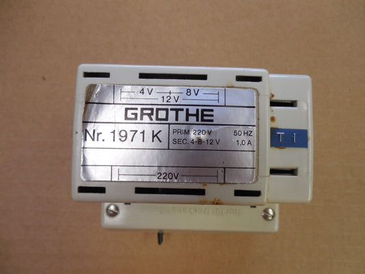 Grothe Power Supply 1971K 12 Volt 220 Volt 1A 1 A Amp Used